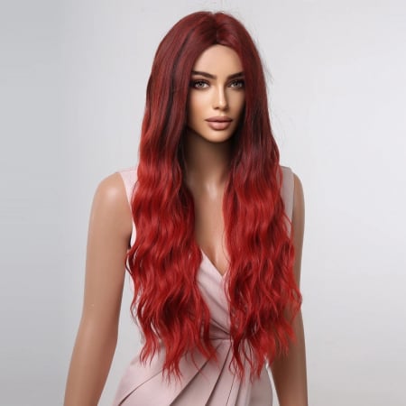 Peruca C950 Roscata Ombre Creata Volum Roscat Aprins [2]