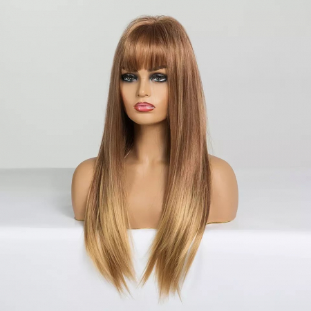 Peruca C41 Satena cu Breton si Varfuri Blonde [1]