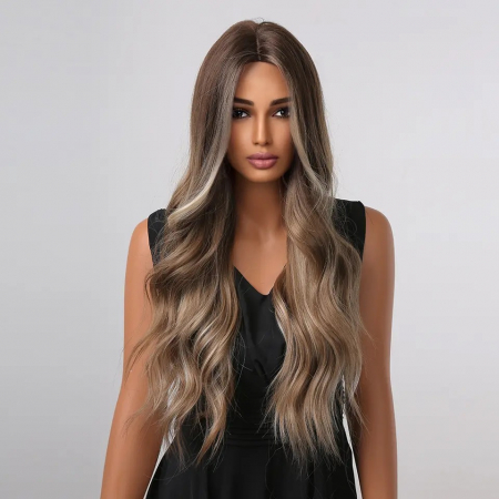 PERUCI CU PAR LUNG - Peruca C868 Satena Cu Suvite Blonde