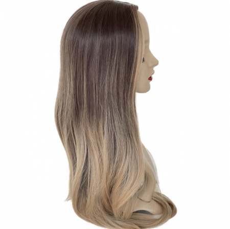 Peruca C903 Satena Cu Suvite Blonde Ombre Gri Saten Cenusiu [2]