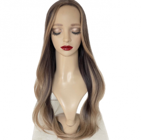 Peruca C903 Satena Cu Suvite Blonde Ombre Gri Saten Cenusiu [3]