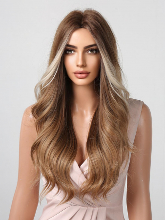 Peruca C914 Satena Cu Suvite Blonde Ombre Ondulata [3]