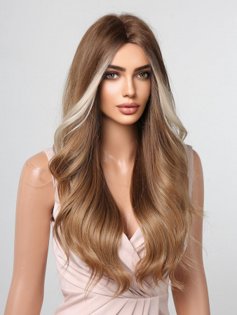 Peruca C914 Satena Cu Suvite Blonde Ombre Ondulata [2]