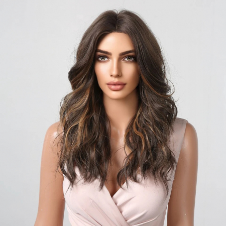 Peruca C926 Satena Cu Suvite Blonde Volum Ondulata Bucle [1]