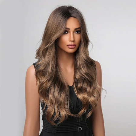Peruca C959 Satena Ombre Cu Varfuri Blonde Ondulata [3]