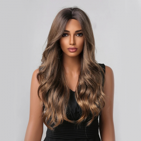 Peruca C959 Satena Ombre Cu Varfuri Blonde Ondulata [2]