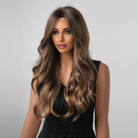 Peruca C959 Satena Ombre Cu Varfuri Blonde Ondulata [5]