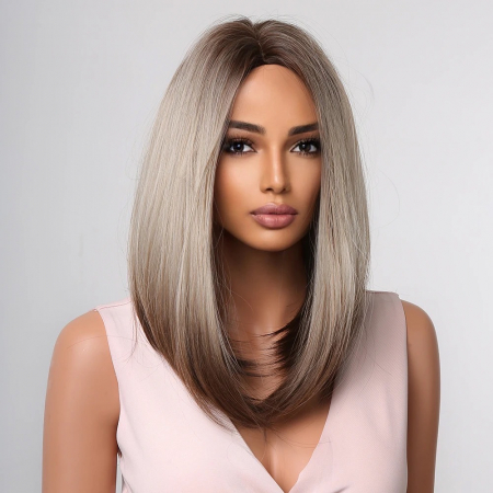 Peruca C312 Satena Ombre Blonda Gri Nuantata [3]