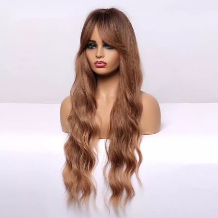 Peruca C159 Satena Ombre Cu Breton Lung Si Varfuri Blonde [2]