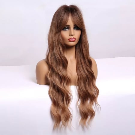 Peruca C159 Satena Ombre Cu Breton Lung Si Varfuri Blonde [3]