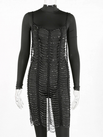 Rochie C858 Clara Din Plasa Cristale [5]
