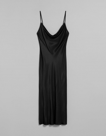 Rochie C859 Panther din Satin Black [4]