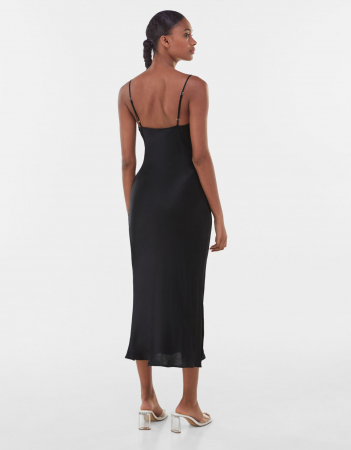 Rochie C859 Panther din Satin Black [1]