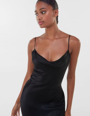 Rochie C859 Panther din Satin Black [2]