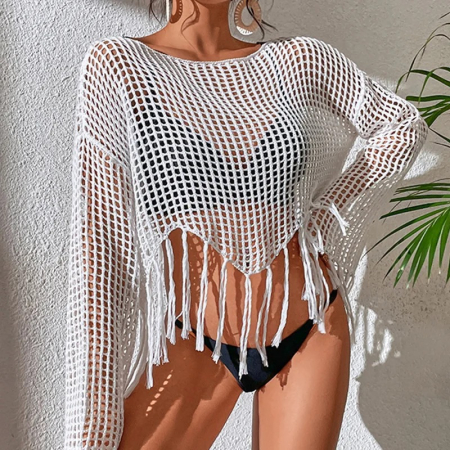 Top Bluza C1158 Franjuri Moka [3]