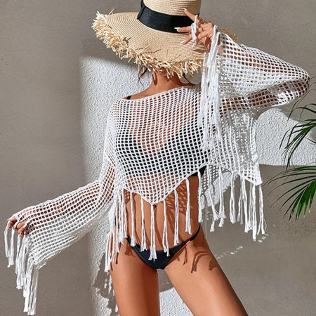 Top Bluza C1158 Franjuri Moka [6]