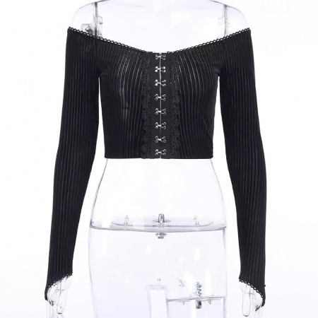 Top C1456 Dark Cu Maneca Inel [2]