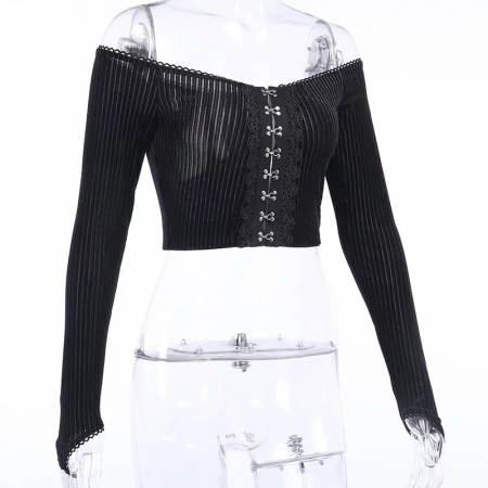 Top C1456 Dark Cu Maneca Inel [3]