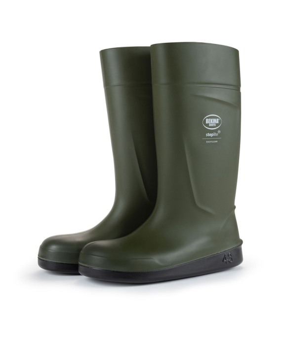 Cizme protectie Bekina Steplite EasyClean, O4 cu talpa plata, verde/negru [2]