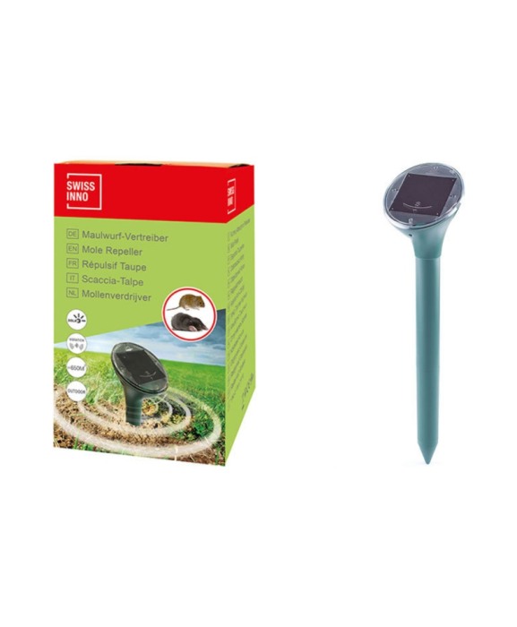 Dispozitiv cu ultrasunete pentru alungarea cartitelor, incarcare solara, Swissinno Ultrasonic Solar Mole Repeller, 650 mp [2]