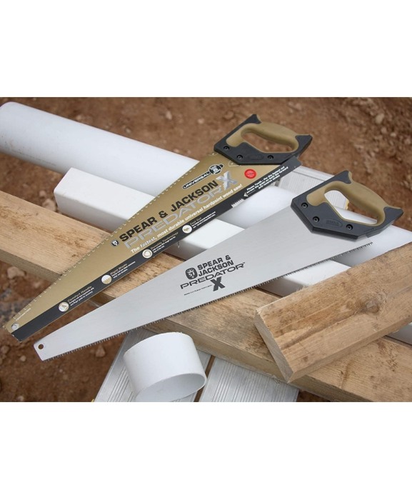 Fierastrau manual Predator X universal cu maner Suregrip, lama 559 mm, 8 TPI, Spear & Jackson Woodworking [3]