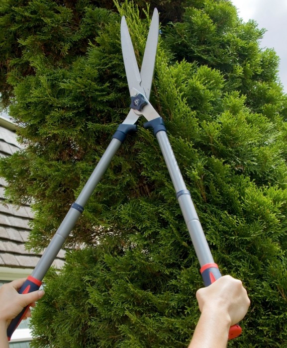 Foarfeca gard viu cu lama otel carbon C50, manere telescopice, Spear & Jackson Razorsharp Steel [2]