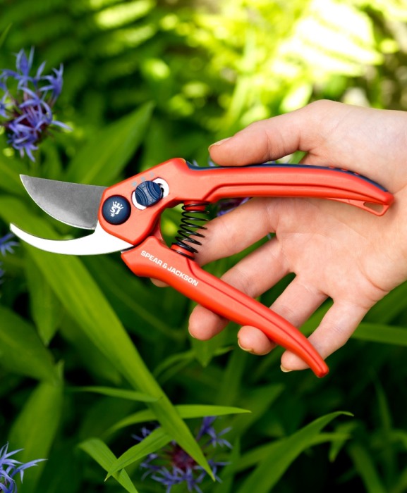 Foarfeca medie gradina tip bypass, ajustabila cu lama otel SK5 cu teflon, Spear & Jackson Razorsharp Advantage [3]