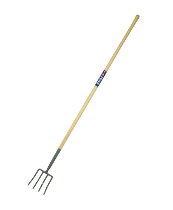 Furca compost cu 4 coarne otel carbon indoite, coada lemn, Spear & Jackson Neverbend Professional [2]