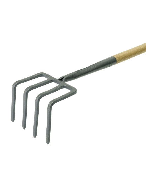 Furca compost cu 4 coarne otel carbon indoite, coada lemn, Spear & Jackson Neverbend Professional [3]