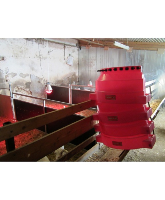 Hranitoare comuna miei si iezi cu 10 tetine, Milk Bar, 36l cu carlige de fixare Ezi Lock [5]