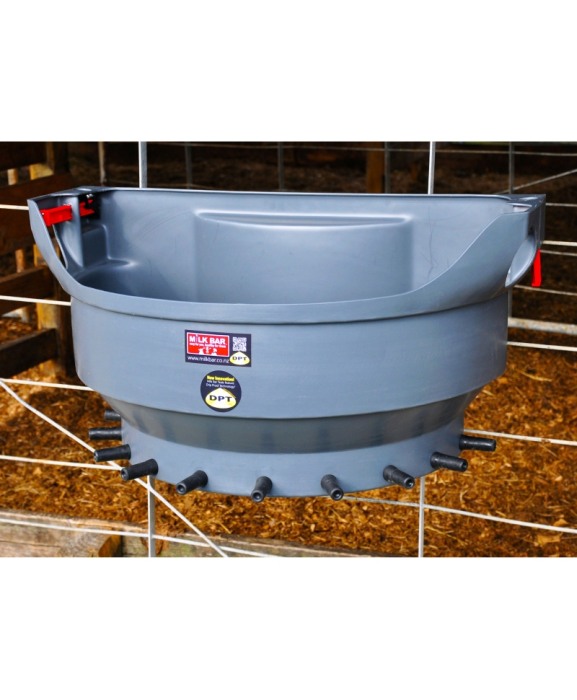 Hranitoare comuna vitei cu 10 tetine, Milk Bar, 60l cu carlige de fixare Ezi Lock [4]