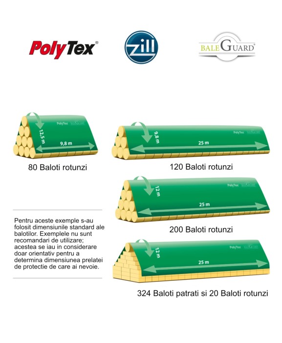 Invelitoare protectie baloti Zill BaleGuard, verde, 140 g/m² [3]