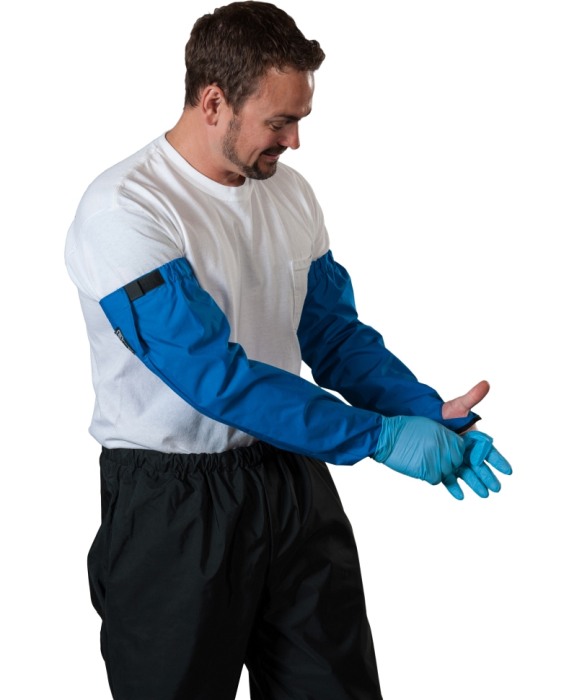 Maneca protectie mulgator Udder Tech, cu orificiu deget mare, nailon - impermeabila [2]