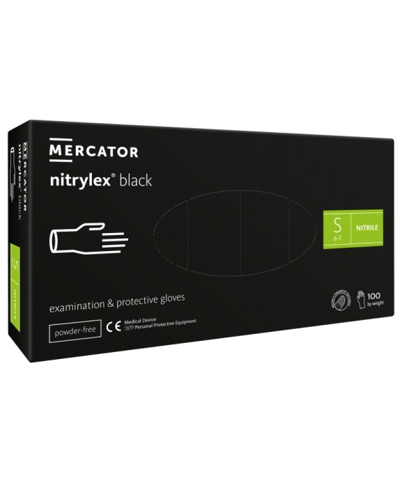 Manusi nitril nepudrate Nitrylex Black, cutie 100 bucati [2]