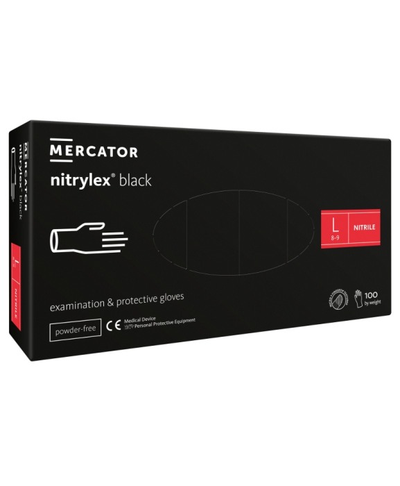Manusi nitril nepudrate Nitrylex Black, cutie 100 bucati [4]