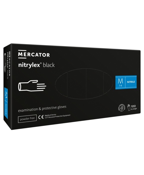 Manusi nitril nepudrate Nitrylex Black, cutie 100 bucati [3]