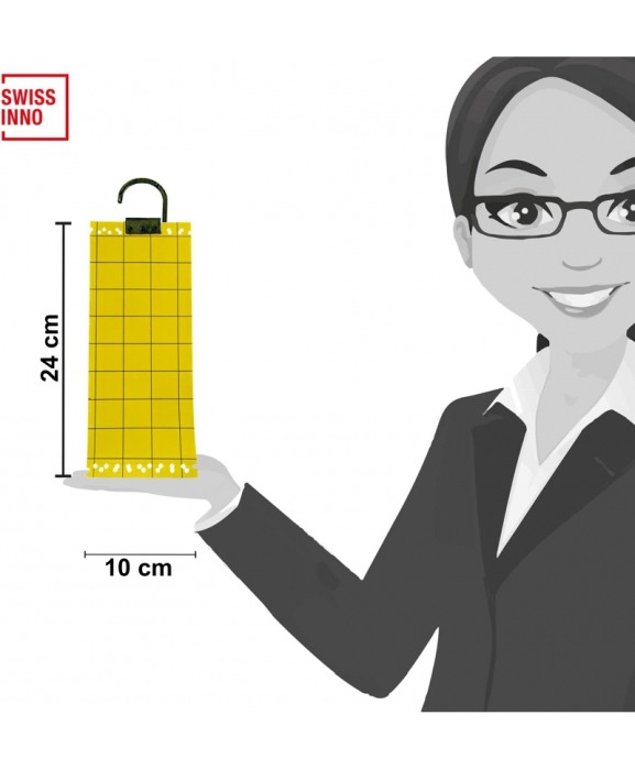 Placi adezive galbene pentru capturarea insectelor zburatoare, 24 x 10cm, Swissinno Yellow Adhesive Boards, set 5 bucati [3]