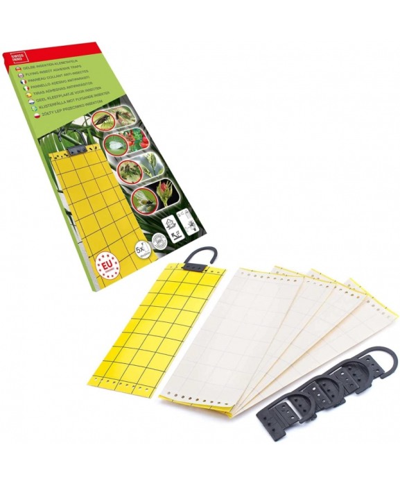 Placi adezive galbene pentru capturarea insectelor zburatoare, 24 x 10cm, Swissinno Yellow Adhesive Boards, set 5 bucati [2]