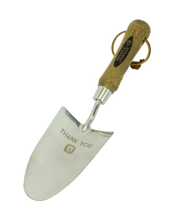 Plantator in ambalaj cadou cu lama inox, maner lemn, gravat Thank you, Spear & Jackson [2]