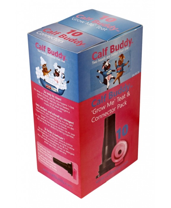 Set de 10 tetine si 10 conectori Milk Bar Calf Buddy pentru alaptare vitei [2]