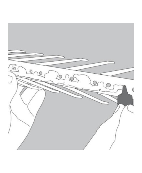 Tepi impotriva pasarilor, policarbonat transparent, 300cm, adeziv inclus, Swissinno Bird Spikes [7]