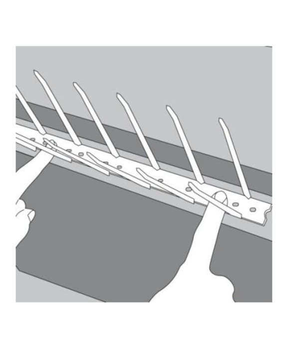 Tepi impotriva pasarilor, policarbonat transparent, 300cm, adeziv inclus, Swissinno Bird Spikes [8]