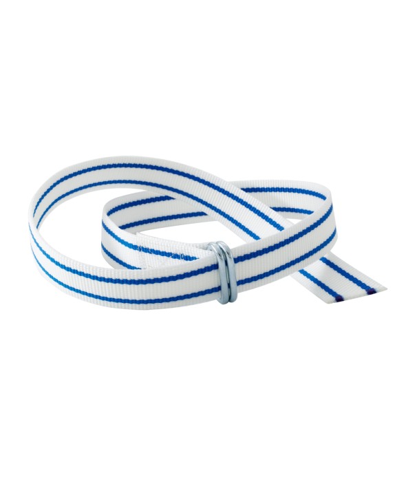 Zgarda textila animale mari, 40 mm, catarama metalica, Akroh, alb/albastra [2]