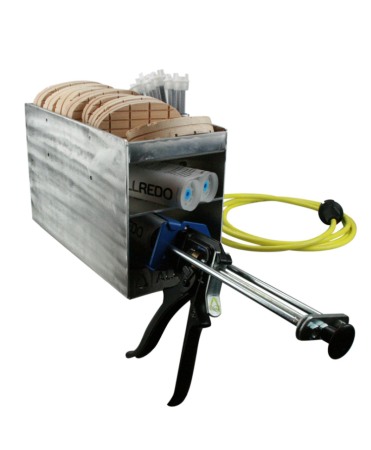 Ansamblu complet cutie metalica cu rezistenta electrica pentru incalzirea adezivilor pentru ongloane, Allredo Heat BOX [0]