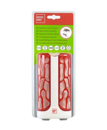 Impotriva insectelor - Aparat capturare insecte cu LED UV si benzi adezive, Swissinno Mini Insect Glue Catcher 4W, 15 mp