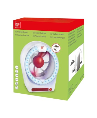 Impotriva insectelor - Aparat capturare insecte zburatoare prin aspirare, LED UV, Swissinno Insect Catcher 15W, 80 mp