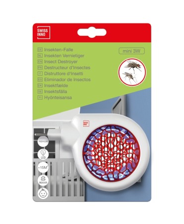 Impotriva insectelor - Aparat protectie impotriva insectelor cu LED UV, Swissinno Insect Destroyer Mini 3W, 15 mp