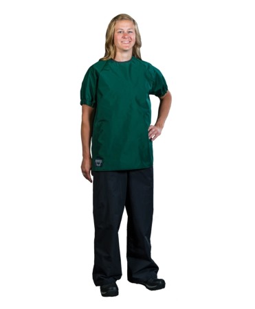 Echipamente muncitori ferma - Bluza veterinar cu maneca scurta Udder Tech, nailon - impermeabila, verde