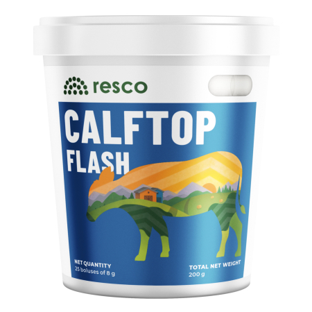 Furajare si adapare vitei - Bolusuri cu eliberare rapida de minerale pentru vitei, Resco Calftop Flash, cutie 25 bucati