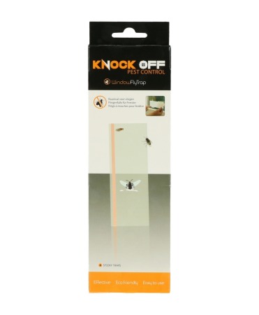 Impotriva insectelor - Capcane adezive muste, pentru ferestre, Knock Off, set 4 bucati